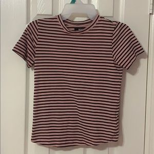 BDG mock neck striped top